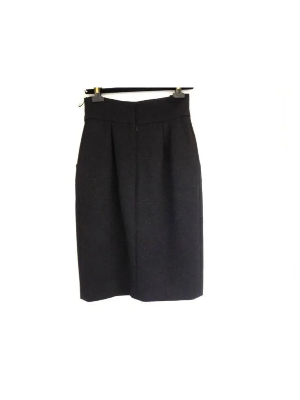 Chanel Skirt Black CC Logo Button 36